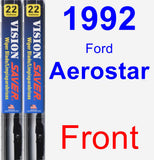 Front Wiper Blade Pack for 1992 Ford Aerostar - Vision Saver