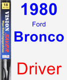 Driver Wiper Blade for 1980 Ford Bronco - Vision Saver