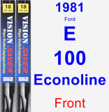 Front Wiper Blade Pack for 1981 Ford E-100 Econoline - Vision Saver