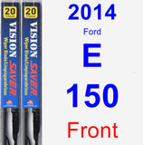 Front Wiper Blade Pack for 2014 Ford E-150 - Vision Saver