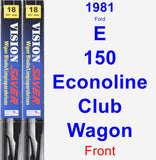 Front Wiper Blade Pack for 1981 Ford E-150 Econoline Club Wagon - Vision Saver