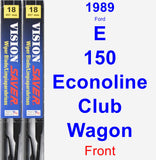 Front Wiper Blade Pack for 1989 Ford E-150 Econoline Club Wagon - Vision Saver