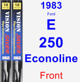 Front Wiper Blade Pack for 1983 Ford E-250 Econoline - Vision Saver