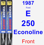 Front Wiper Blade Pack for 1987 Ford E-250 Econoline - Vision Saver