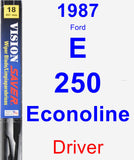 Driver Wiper Blade for 1987 Ford E-250 Econoline - Vision Saver