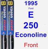 Front Wiper Blade Pack for 1995 Ford E-250 Econoline - Vision Saver