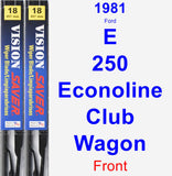 Front Wiper Blade Pack for 1981 Ford E-250 Econoline Club Wagon - Vision Saver