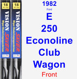 Front Wiper Blade Pack for 1982 Ford E-250 Econoline Club Wagon - Vision Saver