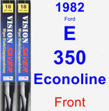 Front Wiper Blade Pack for 1982 Ford E-350 Econoline - Vision Saver