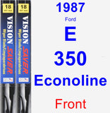 Front Wiper Blade Pack for 1987 Ford E-350 Econoline - Vision Saver