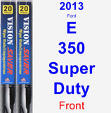 Front Wiper Blade Pack for 2013 Ford E-350 Super Duty - Vision Saver