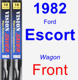 Front Wiper Blade Pack for 1982 Ford Escort - Vision Saver