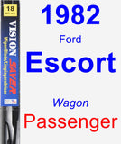 Passenger Wiper Blade for 1982 Ford Escort - Vision Saver