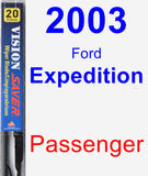 Passenger Wiper Blade for 2003 Ford Expedition - Vision Saver