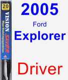 Driver Wiper Blade for 2005 Ford Explorer - Vision Saver