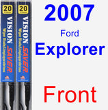 Front Wiper Blade Pack for 2007 Ford Explorer - Vision Saver