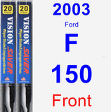 Front Wiper Blade Pack for 2003 Ford F-150 - Vision Saver