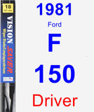 Driver Wiper Blade for 1981 Ford F-150 - Vision Saver