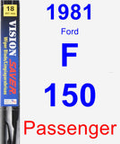 Passenger Wiper Blade for 1981 Ford F-150 - Vision Saver