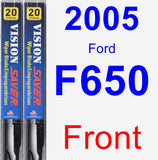 Front Wiper Blade Pack for 2005 Ford F650 - Vision Saver