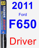 Driver Wiper Blade for 2011 Ford F650 - Vision Saver