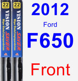 Front Wiper Blade Pack for 2012 Ford F650 - Vision Saver