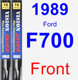 Front Wiper Blade Pack for 1989 Ford F700 - Vision Saver