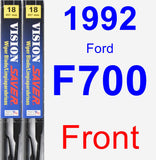 Front Wiper Blade Pack for 1992 Ford F700 - Vision Saver