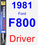 Driver Wiper Blade for 1981 Ford F800 - Vision Saver