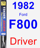 Driver Wiper Blade for 1982 Ford F800 - Vision Saver