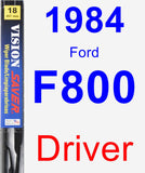 Driver Wiper Blade for 1984 Ford F800 - Vision Saver