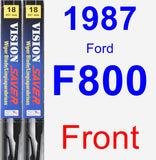 Front Wiper Blade Pack for 1987 Ford F800 - Vision Saver