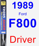 Driver Wiper Blade for 1989 Ford F800 - Vision Saver