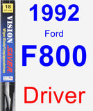 Driver Wiper Blade for 1992 Ford F800 - Vision Saver