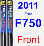 Front Wiper Blade Pack for 2011 Ford F750 - Vision Saver