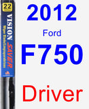 Driver Wiper Blade for 2012 Ford F750 - Vision Saver