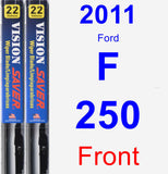 Front Wiper Blade Pack for 2011 Ford F-250 - Vision Saver