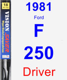 Driver Wiper Blade for 1981 Ford F-250 - Vision Saver