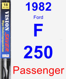 Passenger Wiper Blade for 1982 Ford F-250 - Vision Saver