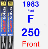 Front Wiper Blade Pack for 1983 Ford F-250 - Vision Saver