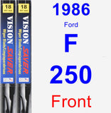 Front Wiper Blade Pack for 1986 Ford F-250 - Vision Saver