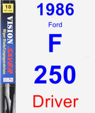 Driver Wiper Blade for 1986 Ford F-250 - Vision Saver