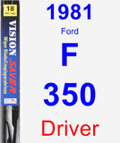 Driver Wiper Blade for 1981 Ford F-350 - Vision Saver