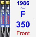 Front Wiper Blade Pack for 1986 Ford F-350 - Vision Saver