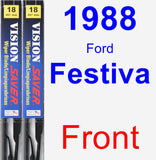 Front Wiper Blade Pack for 1988 Ford Festiva - Vision Saver