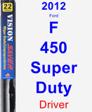 Driver Wiper Blade for 2012 Ford F-450 Super Duty - Vision Saver