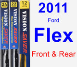 Front & Rear Wiper Blade Pack for 2011 Ford Flex - Vision Saver