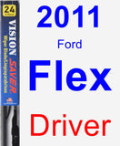 Driver Wiper Blade for 2011 Ford Flex - Vision Saver