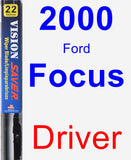 Driver Wiper Blade for 2000 Ford Focus - Vision Saver