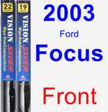 Front Wiper Blade Pack for 2003 Ford Focus - Vision Saver